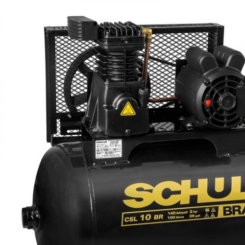 Compressor de ar 10 pés 100L 2 hp 140 lbs trifásico CSL 10BR/100 - Bravo Compressor de ar 10 pés 100L 2 hp 140 lbs trifásico CSL 10BR/100 - Bravo