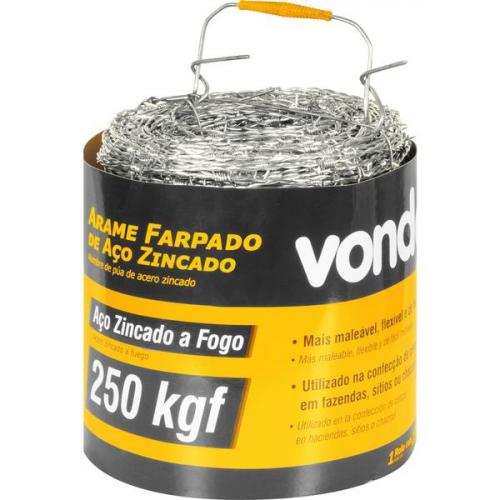 Arame farpado 250kgf rolo 250 metros Arame farpado 250kgf rolo 250 metros