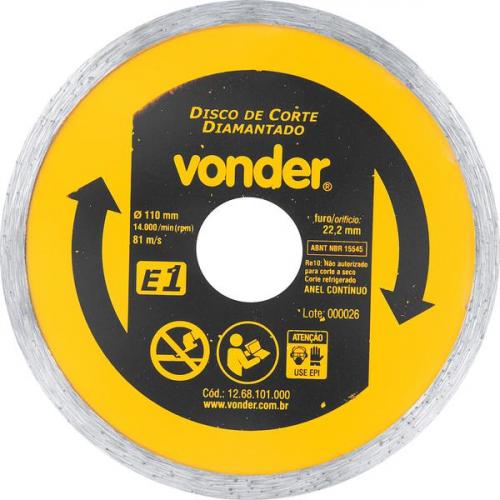 Disco diamantado liso 110 mm para mármore e cerâmica - E1 Disco diamantado liso 110 mm para mármore e cerâmica - E1