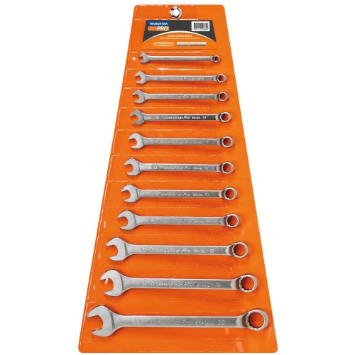 Jogo de chave combinada 6 a 22 mm a�o cromo van�dio com 11 pe�as - 44660211