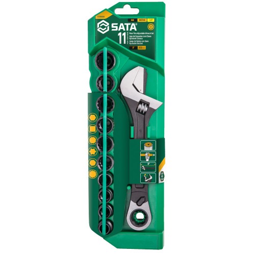 Jogo de soquete 10 a 19 mm com chave catraca/ajust�vel - Vortex X6