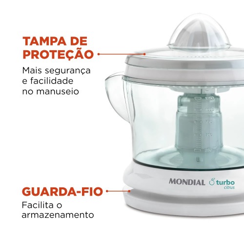 Espremedor de frutas 25 watts dupla rota��o Power Turbo Citrus - E-01  110V