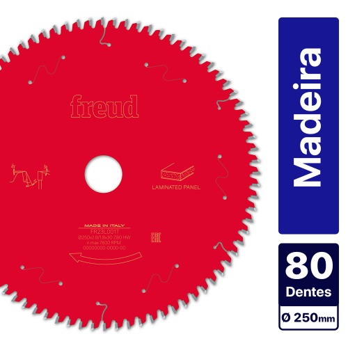 Disco de serra para madeira 250 x 30 mm 80 dentes - F03FS09804 Disco de serra para madeira 250 x 30 mm 80 dentes - F03FS09804
