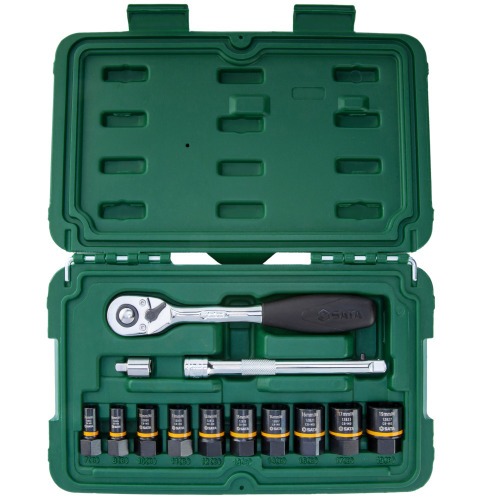 Jogo de soquete Bolt Biter 7 a 19 mm encaixe 1/4