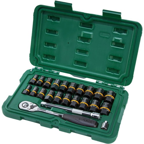 Jogo de soquete Bolt Biter 7 a 19 mm encaixe 1/4