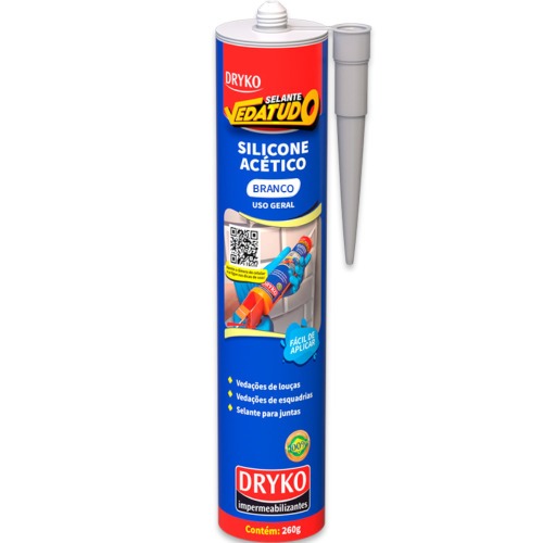 Silicone ac�tico para veda��o 260 gramas VEDATUDO