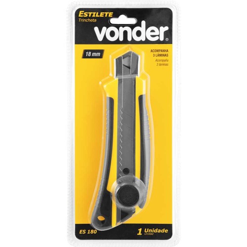 Estilete largo 18 mm emborrachado trava girat�ria - ES 180 