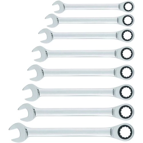 Jogo de chave combinada com catraca 8 a 19 mm com 8 pe�as - 1451455