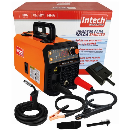 Inversora de solda Mig sem Gás 150A Multiprocesso - Smig 150 220V Inversora de solda Mig sem Gás 150A Multiprocesso - Smig 150 220V