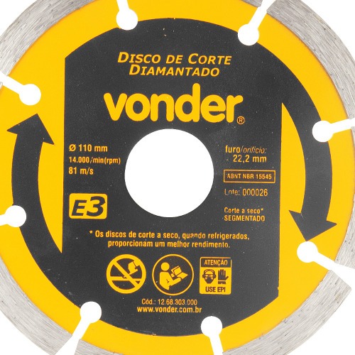 Disco diamantado segmentado 110 mm para mármore concreto Disco diamantado segmentado 110 mm para mármore concreto