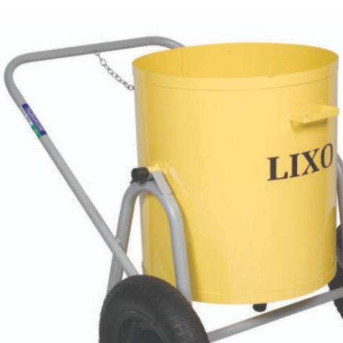 Carro para transporte de lixo com roda pneumática Carro para transporte de lixo com roda pneumática