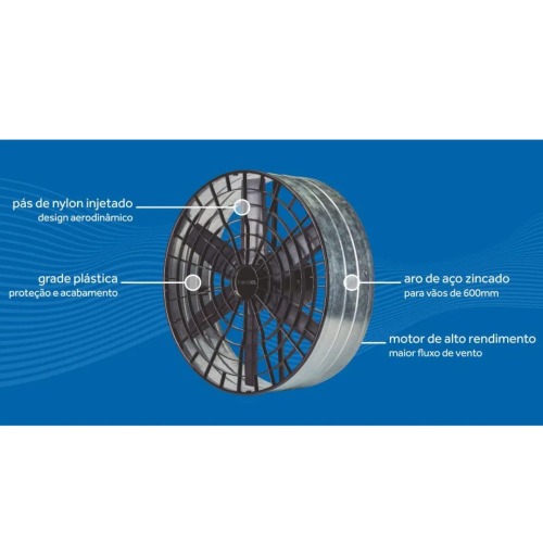Exaustor axial Industrial Pesado 60 cm - 9808 220V Exaustor axial Industrial Pesado 60 cm - 9808 220V