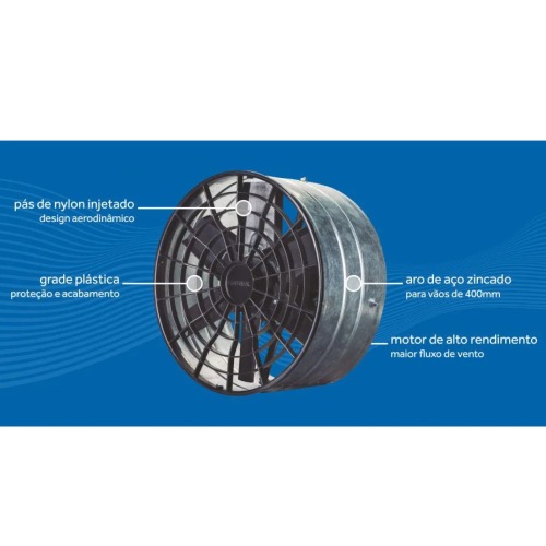 Exaustor axial Industrial Pesado 40 cm - 9806 220V Exaustor axial Industrial Pesado 40 cm - 9806 220V