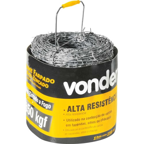 Arame farpado 350kgf rolo 250 metros Arame farpado 350kgf rolo 250 metros