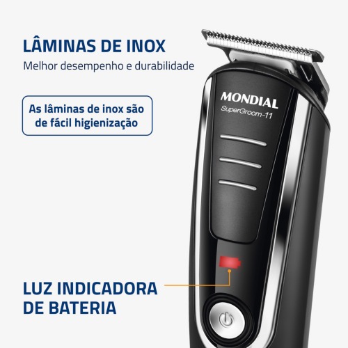 Aparador de pelos 11 em 1 Super Groom - BG-05 110V/220V Aparador de pelos 11 em 1 Super Groom - BG-05 110V/220V