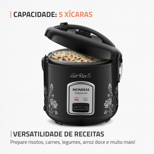 Panela elétrica de arroz 5 xícaras Fast Rice 5 - NPE-08-5X 220V Panela elétrica de arroz 5 xícaras Fast Rice 5 - NPE-08-5X 220V