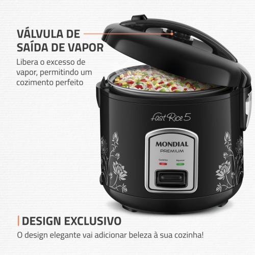 Panela elétrica de arroz 5 xícaras Fast Rice 5 - NPE-08-5X 220V Panela elétrica de arroz 5 xícaras Fast Rice 5 - NPE-08-5X 220V