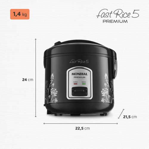 Panela elétrica de arroz 5 xícaras Fast Rice 5 - NPE-08-5X 220V Panela elétrica de arroz 5 xícaras Fast Rice 5 - NPE-08-5X 220V