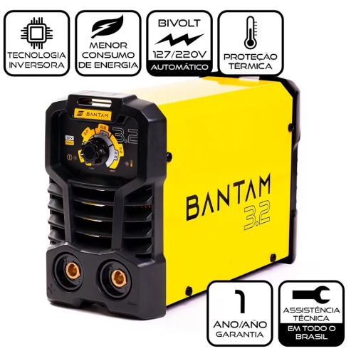Inversora de solda 160A para eletrodo revestido bivolt - Bantam 3.2  110V/220V