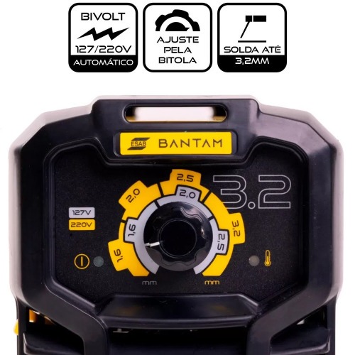Inversora de solda 160A para eletrodo revestido bivolt - Bantam 3.2  110V/220V