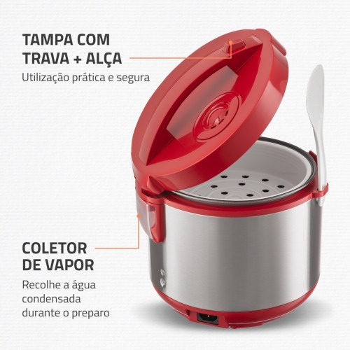 Panela el�trica de arroz 6 x�caras Pratic Rice 6i Red - PE-45-6X  110V