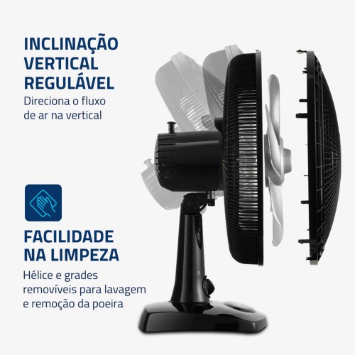 Ventilador de mesa 30 cm 6 pás com 3 velocidades - VSP-30-B 110V Ventilador de mesa 30 cm 6 pás com 3 velocidades - VSP-30-B 110V