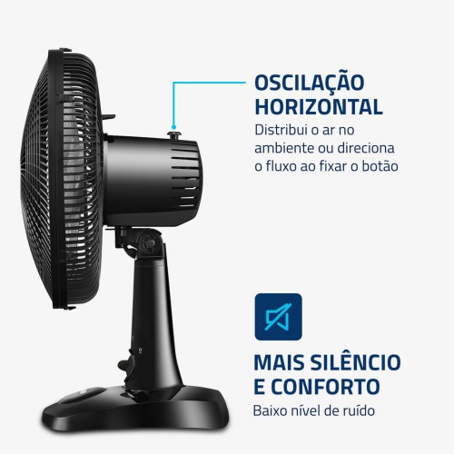 Ventilador de mesa 30 cm 6 pás com 3 velocidades - VSP-30-B 110V Ventilador de mesa 30 cm 6 pás com 3 velocidades - VSP-30-B 110V