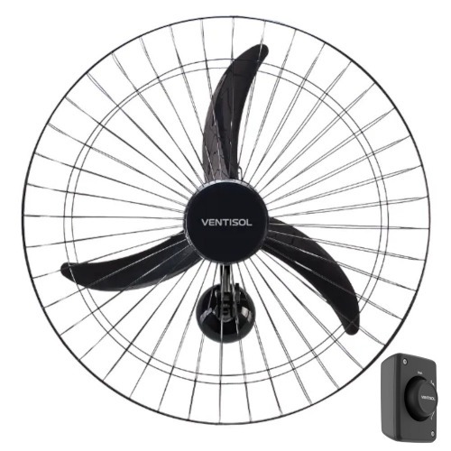 Ventilador de parede 60 cm oscilante preto - New 220V Ventilador de parede 60 cm oscilante preto - New 220V