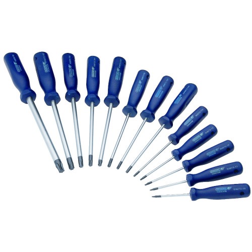 Jogo de chave hexalobular T6 a T50 com cabo 13 pe�as - 163 BTX