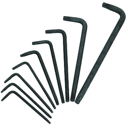 Jogo de chave hexalobular longa T-7 a T-40 com 9 pe�as - 43 TXL