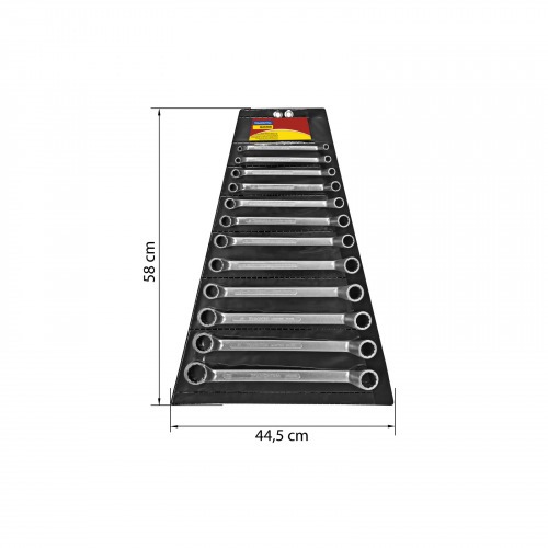 Jogo de chave estrela 6 a 32 mm aço cromo vanádio com 12 peças - 42021212 Jogo de chave estrela 6 a 32 mm aço cromo vanádio com 12 peças - 42021212