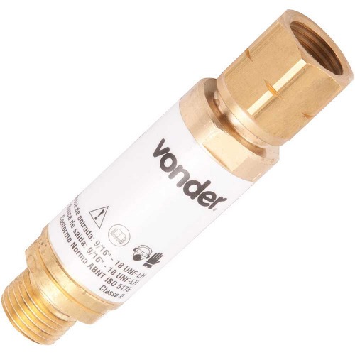 Válvula corta fogo acetileno para regulador - VCF 675 RG Válvula corta fogo acetileno para regulador - VCF 675 RG