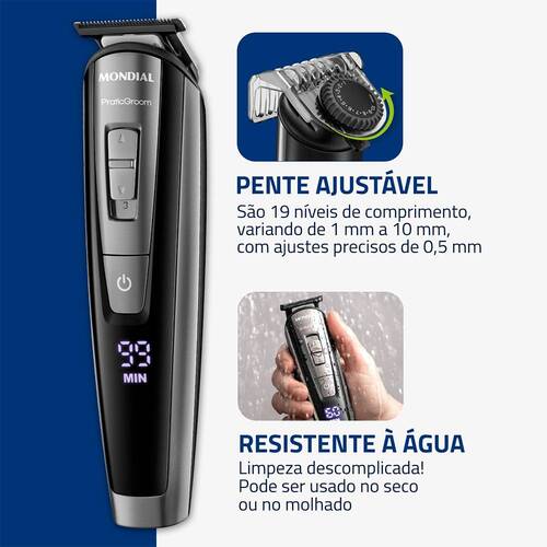 Aparador de pelos 8 em 1 BodyGroom - BG-09 110V/220V Aparador de pelos 8 em 1 BodyGroom - BG-09 110V/220V
