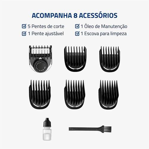 Aparador de pelos 8 em 1 BodyGroom - BG-09 110V/220V Aparador de pelos 8 em 1 BodyGroom - BG-09 110V/220V