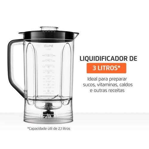 Multiprocessador de alimentos 1.000W 3 em 1 Turbo Chef - MPN-02-BE  110V