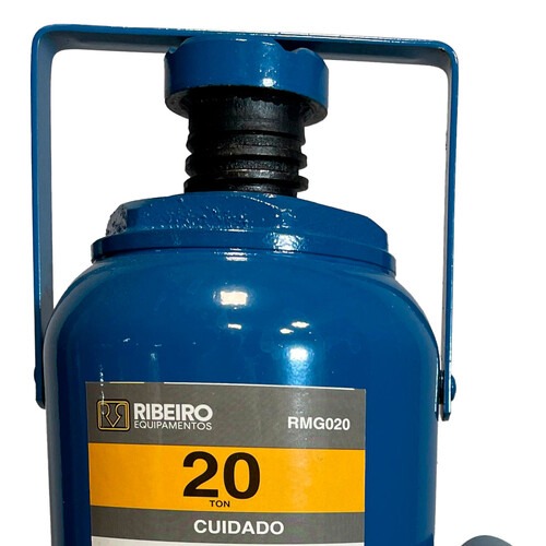 Macaco hidráulico tipo garrafa 20 toneladas azul - RMGI020 Macaco hidráulico tipo garrafa 20 toneladas azul - RMGI020