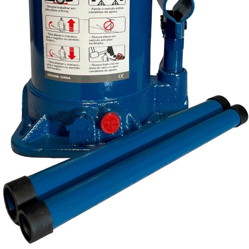 Macaco hidráulico tipo garrafa 20 toneladas azul - RMGI020 Macaco hidráulico tipo garrafa 20 toneladas azul - RMGI020
