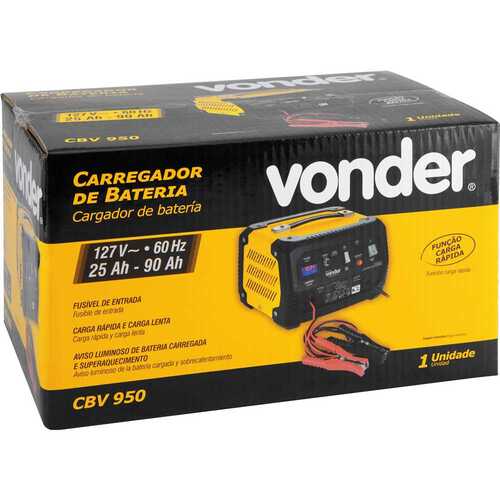 Carregador de bateria portátil 12 volts - CBV950 110V Carregador de bateria portátil 12 volts - CBV950 110V
