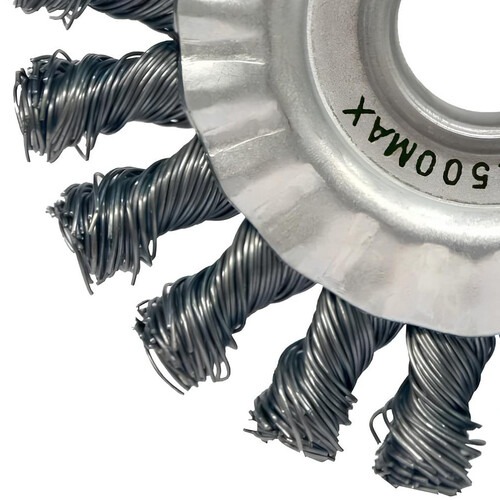 Escova de aço circular torcida 152,4 x 19 mm com furo Escova de aço circular torcida 152,4 x 19 mm com furo