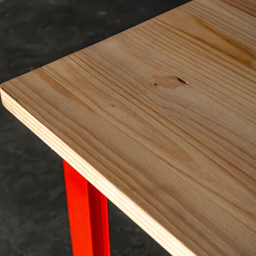 Bancada aberta 1500 x 600 mm com 1 gaveta tampo de madeira pinus - RLL-200
