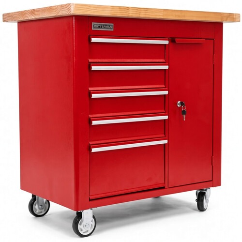 Bancada m�vel com 5 gavetas e porta lateral - RLL-277