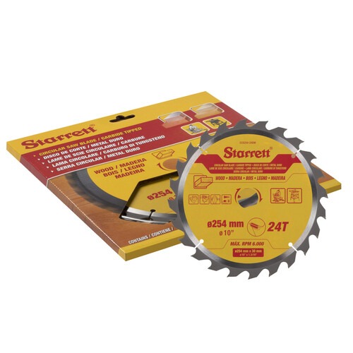 Disco de serra para madeira 254 x 30 mm 24 dentes - CCS254-24DW Disco de serra para madeira 254 x 30 mm 24 dentes - CCS254-24DW