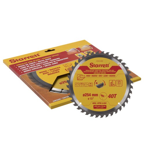 Disco de serra para madeira 254 x 30 mm 40 dentes - CCS254-40DW