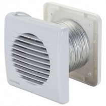 Exaustor para banheiro di�metro de 100 mm com grade e duto KEXB-03