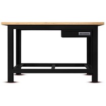 Bancada aberta 1500 x 600 mm com 1 gaveta tampo de madeira pinus - RLL-200