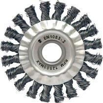 Escova de a�o circular torcida 152,4 x 19 mm com furo