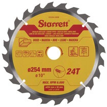 Disco de serra para madeira 254 x 30 mm 24 dentes - CCS254-24DW