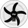 Ventilador de parede 55 cm oscilante - Rajada Pro 60  110V/220V