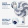 Kit 2 Ventiladores de mesa 30 cm 6 p�s 3 velocidades Super Power- VSP-30-W  110V