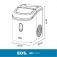 Maquina de gelo 15 kg Nugget ice titanium preta - EMG05  110V